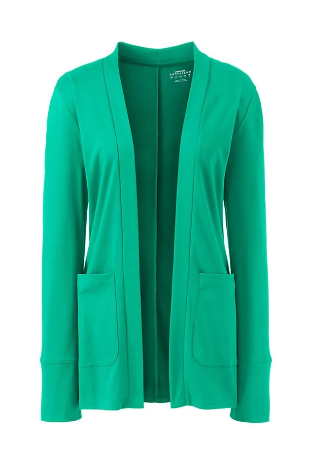 Lands039 End Sweaters Women Knit Supima Micro Modal Open Cardigan Global Green Lands039 End Sweaters Women Knit Supima Micro Modal Open Cardigan Global Green