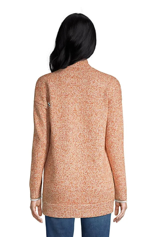 Lands039 End Sweaters Women Long Sleeve Cocoon Cardigan Persimmon Spice Multi Lands039 End Sweaters Women Long Sleeve Cocoon Cardigan Persimmon Spice Multi