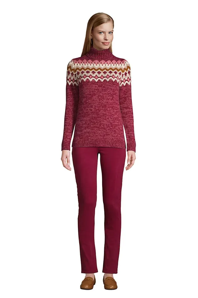 Lands039 End Sweaters Women Petite Cozy Lofty Bobble Turtleneck Sweater 8211 Pattern Spiceberry Marl Fairisle Lands039 End Sweaters Women Petite Cozy Lofty Bobble Turtleneck Sweater 8211 Pattern Spiceberry Marl Fairisle