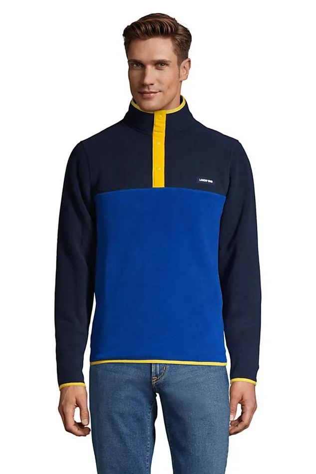 Lands039 End Sweatshirts and Hoodies Men Heritage Fleece Snap Neck Pullover Top Cool Cobalt Lands039 End Sweatshirts and Hoodies Men Heritage Fleece Snap Neck Pullover Top Cool Cobalt