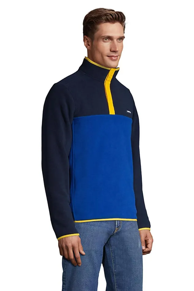 Lands039 End Sweatshirts and Hoodies Men Heritage Fleece Snap Neck Pullover Top Cool Cobalt Lands039 End Sweatshirts and Hoodies Men Heritage Fleece Snap Neck Pullover Top Cool Cobalt