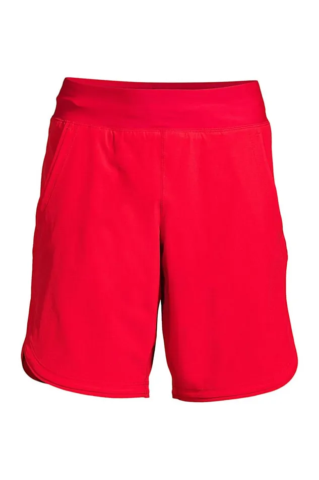 Lands039 End Swimsuits Women 9034 Quick Dry Elastic Waist Modest Board Shorts Swim Coverup Shorts With Panty Compass Red Lands039 End Swimsuits Women 9034 Quick Dry Elastic Waist Modest Board Shorts Swim Coverup Shorts With Panty Compass Red