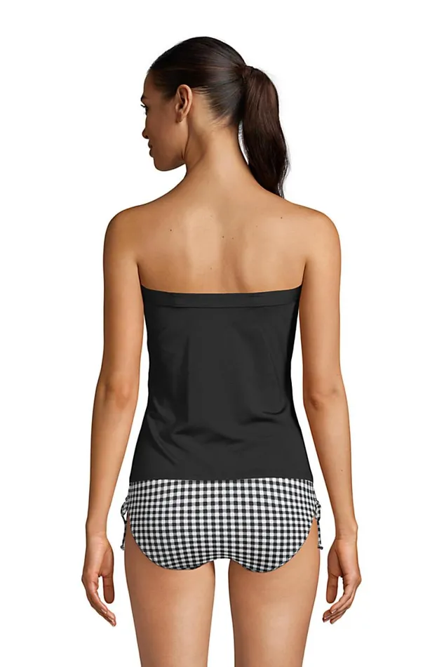 Lands039 End Swimsuits Women Chlorine Resistant Bandeau Tankini Top Swimsuit With Removable Adjustable Straps Black Lands039 End Swimsuits Women Chlorine Resistant Bandeau Tankini Top Swimsuit With Removable Adjustable Straps Black