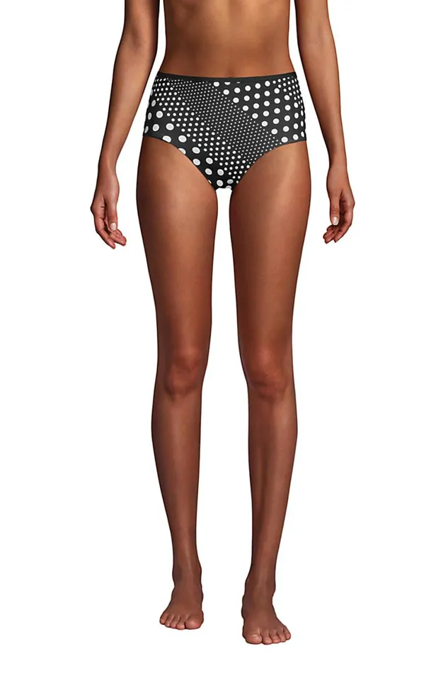 Lands039 End Swimsuits Women Chlorine Resistant Reversible High Waisted Bikini Bottoms Black Lands039 End Swimsuits Women Chlorine Resistant Reversible High Waisted Bikini Bottoms Black
