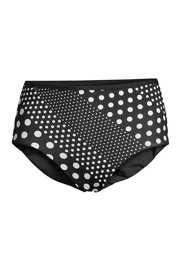 Lands039 End Swimsuits Women Chlorine Resistant Reversible High Waisted Bikini Bottoms Black Lands039 End Swimsuits Women Chlorine Resistant Reversible High Waisted Bikini Bottoms Black