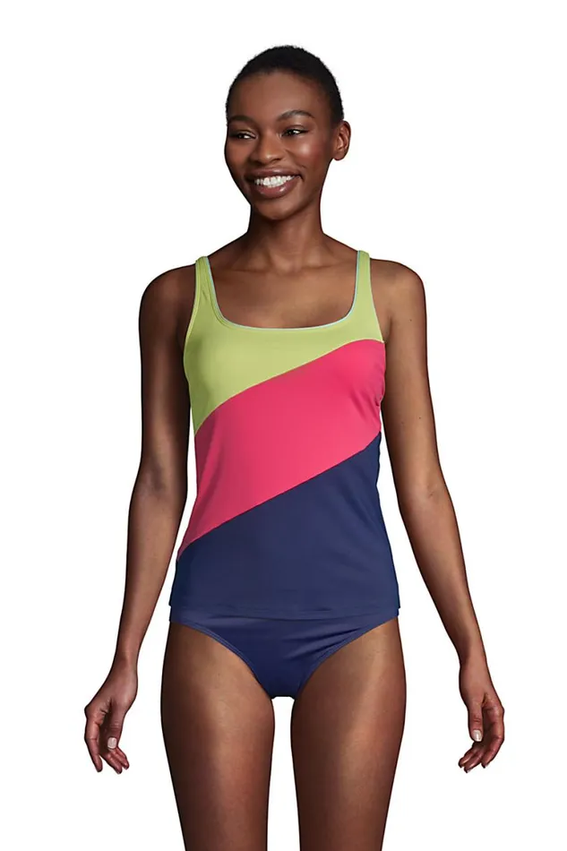 Lands039 End Swimsuits Women Chlorine Resistant Square Neck Underwire Tankini Top Swimsuit Adjustable Straps Deep Sea Navy Lands039 End Swimsuits Women Chlorine Resistant Square Neck Underwire Tankini Top Swimsuit Adjustable Straps Deep Sea Navy