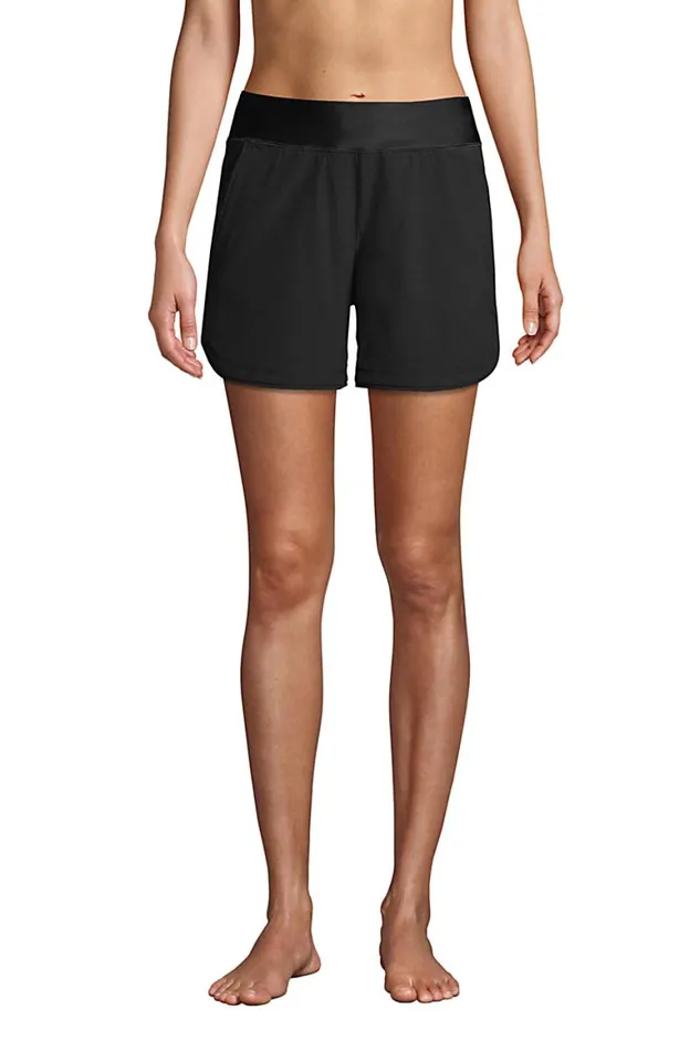 Lands039 End Swimsuits Women Curvy Fit 5034 Quick Dry Elastic Waist Swim Shorts With Panty Black Lands039 End Swimsuits Women Curvy Fit 5034 Quick Dry Elastic Waist Swim Shorts With Panty Black