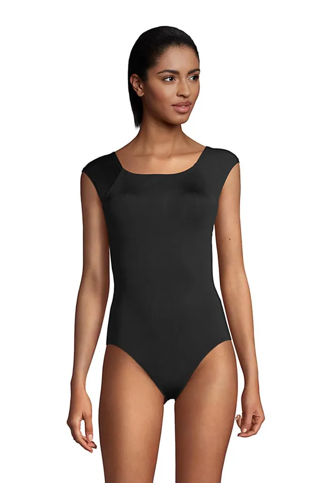 Lands039 End Swimsuits Women Mastectomy Chlorine Resistant Tummy Control Cap Sleeve Xback One Piece Swimsuit Black Lands039 End Swimsuits Women Mastectomy Chlorine Resistant Tummy Control Cap Sleeve Xback One Piece Swimsuit Black