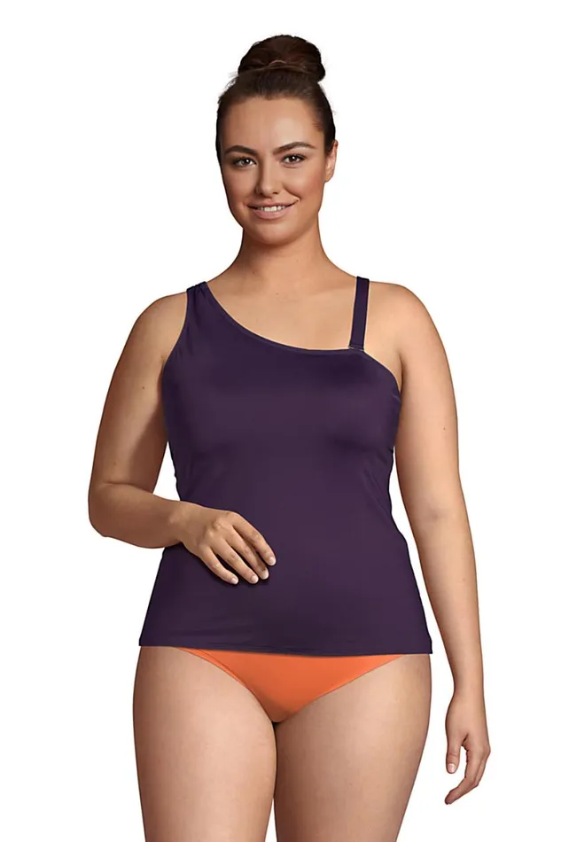 Lands039 End Swimsuits Women Plus Size Chlorine Resistant One Shoulder Tankini Top Swimsuit Blackberry Lands039 End Swimsuits Women Plus Size Chlorine Resistant One Shoulder Tankini Top Swimsuit Blackberry