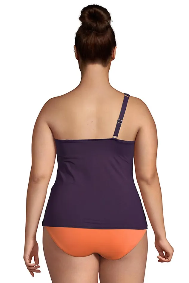 Lands039 End Swimsuits Women Plus Size Chlorine Resistant One Shoulder Tankini Top Swimsuit Blackberry Lands039 End Swimsuits Women Plus Size Chlorine Resistant One Shoulder Tankini Top Swimsuit Blackberry