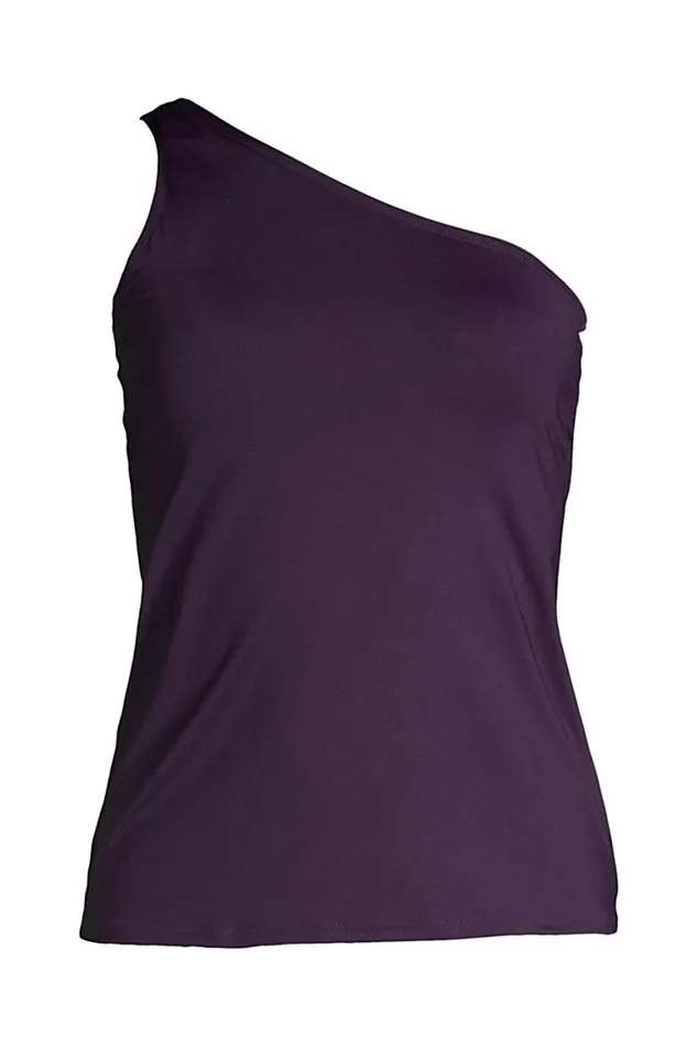 Lands039 End Swimsuits Women Plus Size Chlorine Resistant One Shoulder Tankini Top Swimsuit Blackberry Lands039 End Swimsuits Women Plus Size Chlorine Resistant One Shoulder Tankini Top Swimsuit Blackberry