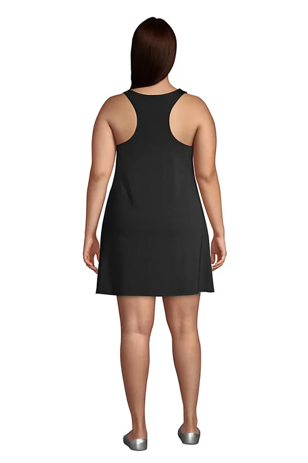 Lands039 End Swimsuits Women Plus Size Chlorine Resistant Scoop Neck Dresskini Swim Coverup Dress No Panty Black Lands039 End Swimsuits Women Plus Size Chlorine Resistant Scoop Neck Dresskini Swim Coverup Dress No Panty Black