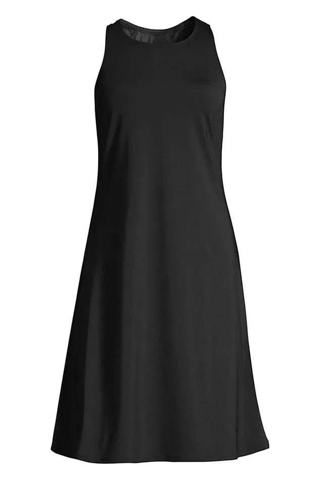Lands039 End Swimsuits Women Plus Size Chlorine Resistant Scoop Neck Dresskini Swim Coverup Dress No Panty Black Lands039 End Swimsuits Women Plus Size Chlorine Resistant Scoop Neck Dresskini Swim Coverup Dress No Panty Black