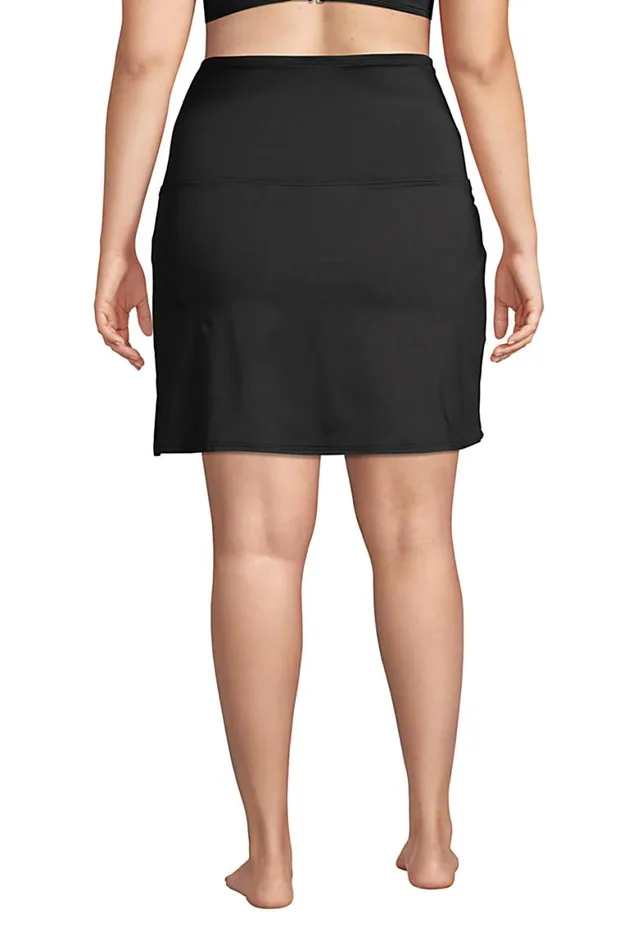 Lands039 End Swimsuits Women Plus Size Chlorine Resistant Tummy Control Ultra High Waisted Modest Swim Skirt Swim Bottoms Black Lands039 End Swimsuits Women Plus Size Chlorine Resistant Tummy Control Ultra High Waisted Modest Swim Skirt Swim Bottoms Black