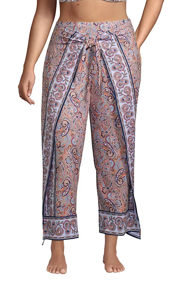 Lands039 End Swimsuits Women Plus Size Upf 50 Sun Protection Pareo Swim Coverup Pants Clay Bisque Retro Paisley Lands039 End Swimsuits Women Plus Size Upf 50 Sun Protection Pareo Swim Coverup Pants Clay Bisque Retro Paisley