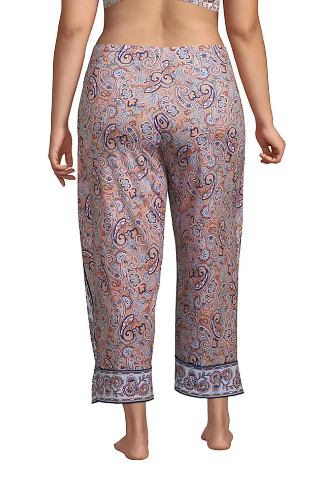 Lands039 End Swimsuits Women Plus Size Upf 50 Sun Protection Pareo Swim Coverup Pants Clay Bisque Retro Paisley Lands039 End Swimsuits Women Plus Size Upf 50 Sun Protection Pareo Swim Coverup Pants Clay Bisque Retro Paisley