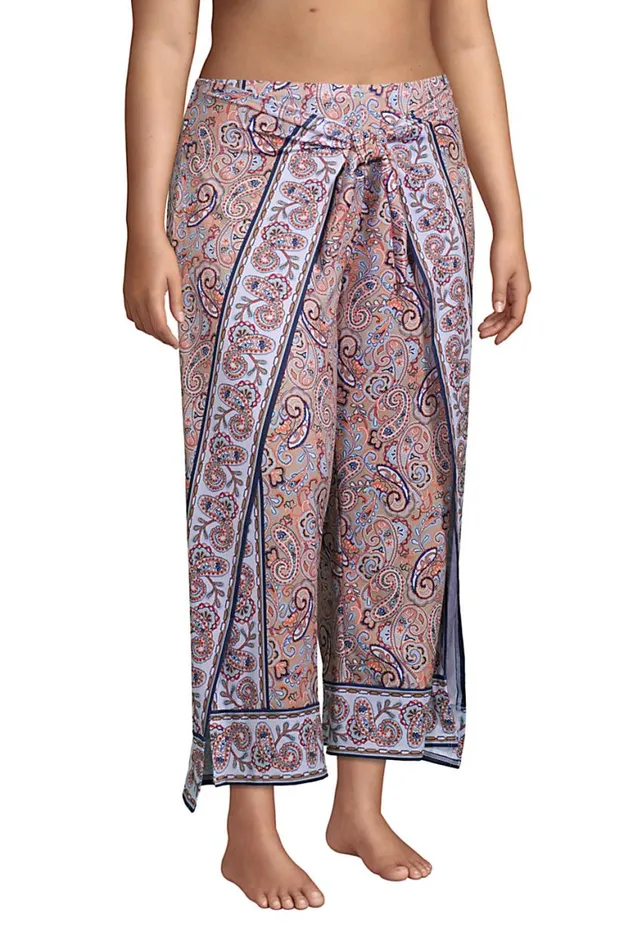 Lands039 End Swimsuits Women Plus Size Upf 50 Sun Protection Pareo Swim Coverup Pants Clay Bisque Retro Paisley Lands039 End Swimsuits Women Plus Size Upf 50 Sun Protection Pareo Swim Coverup Pants Clay Bisque Retro Paisley