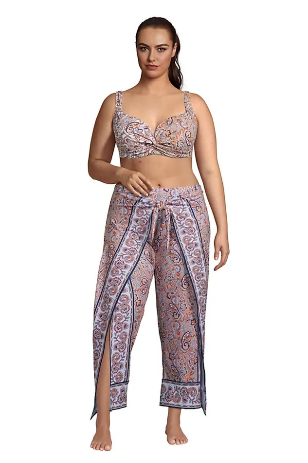 Lands039 End Swimsuits Women Plus Size Upf 50 Sun Protection Pareo Swim Coverup Pants Clay Bisque Retro Paisley Lands039 End Swimsuits Women Plus Size Upf 50 Sun Protection Pareo Swim Coverup Pants Clay Bisque Retro Paisley