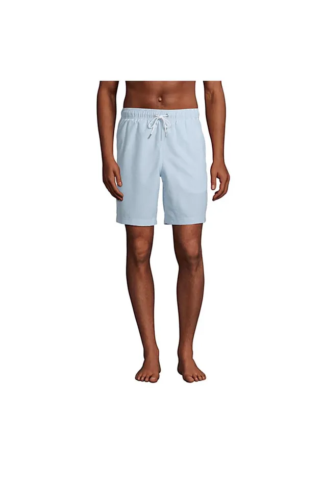 Lands039 End Swimwear Men 8034 Seersucker Volley Swim Trunks Teal Shadow Stripe Lands039 End Swimwear Men 8034 Seersucker Volley Swim Trunks Teal Shadow Stripe