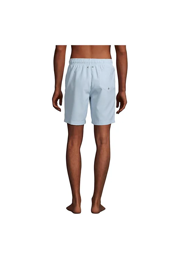 Lands039 End Swimwear Men 8034 Seersucker Volley Swim Trunks Teal Shadow Stripe Lands039 End Swimwear Men 8034 Seersucker Volley Swim Trunks Teal Shadow Stripe