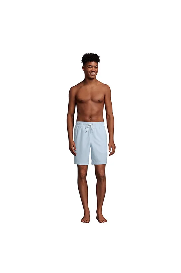 Lands039 End Swimwear Men 8034 Seersucker Volley Swim Trunks Teal Shadow Stripe Lands039 End Swimwear Men 8034 Seersucker Volley Swim Trunks Teal Shadow Stripe