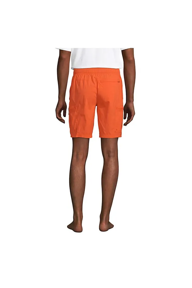 Lands039 End Swimwear Men 9034 Outrigger Stretch Cargo Swim Trunks With No Liner Papaya Orange Lands039 End Swimwear Men 9034 Outrigger Stretch Cargo Swim Trunks With No Liner Papaya Orange