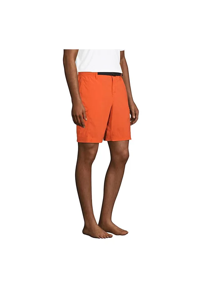Lands039 End Swimwear Men 9034 Outrigger Stretch Cargo Swim Trunks With No Liner Papaya Orange Lands039 End Swimwear Men 9034 Outrigger Stretch Cargo Swim Trunks With No Liner Papaya Orange