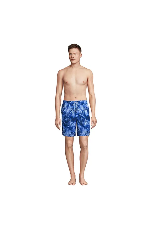 Lands039 End Swimwear Men Big 8034 Print Volley Swim Trunks Deep Sea Navy Tie Dye Palm Lands039 End Swimwear Men Big 8034 Print Volley Swim Trunks Deep Sea Navy Tie Dye Palm