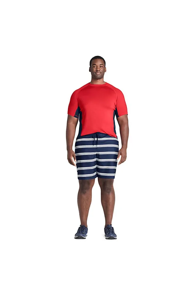Lands039 End Swimwear Men Big And Tall Short Sleeve Swim Tee Rash Guard Compass Red Lands039 End Swimwear Men Big And Tall Short Sleeve Swim Tee Rash Guard Compass Red