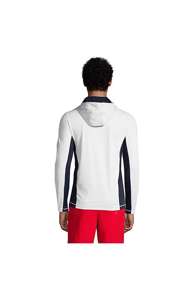 Lands039 End Swimwear Men Long Sleeve Hooded Swim Tee Rash Guard Radiant Navy Lands039 End Swimwear Men Long Sleeve Hooded Swim Tee Rash Guard Radiant Navy