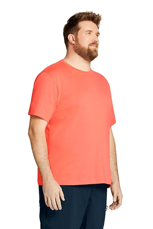 Lands039 End TShirts Men Big And Tall Supert Short Sleeve Tshirt Papaya Orange Lands039 End TShirts Men Big And Tall Supert Short Sleeve Tshirt Papaya Orange