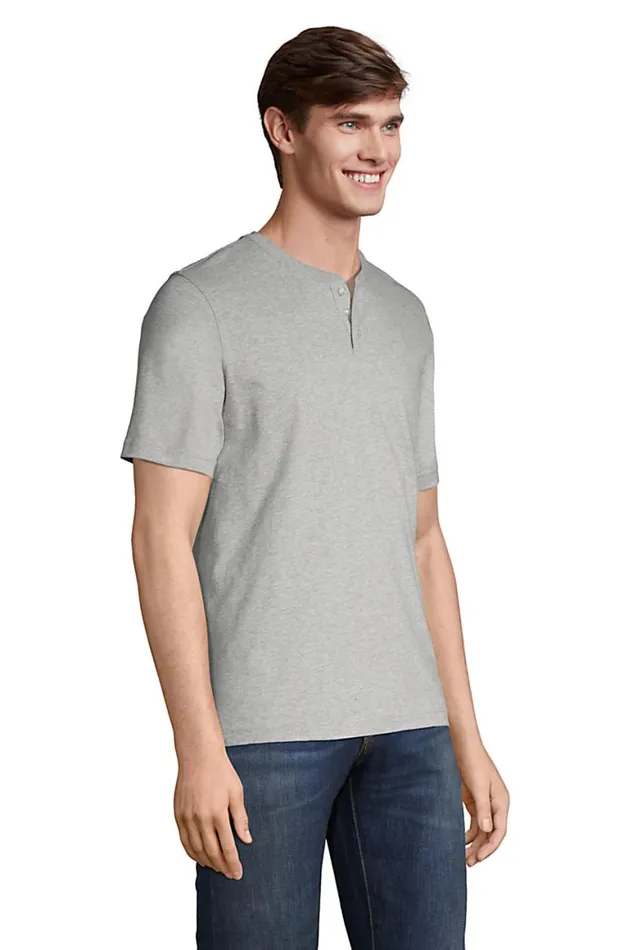 Lands039 End TShirts Men Short Sleeve Supert Henley Papaya Orange Lands039 End TShirts Men Short Sleeve Supert Henley Papaya Orange