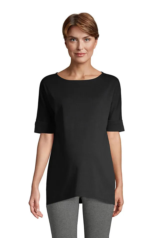 Lands039 End Tops and Tees Women Maternity Cotton Polyester Short Sleeve Shirt Black Lands039 End Tops and Tees Women Maternity Cotton Polyester Short Sleeve Shirt Black