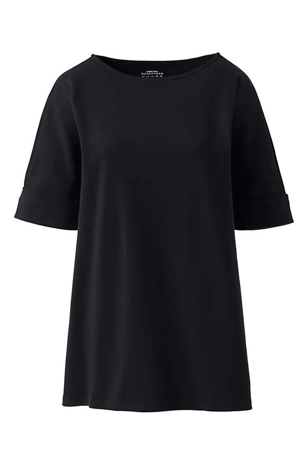 Lands039 End Tops and Tees Women Maternity Cotton Polyester Short Sleeve Shirt Black Lands039 End Tops and Tees Women Maternity Cotton Polyester Short Sleeve Shirt Black