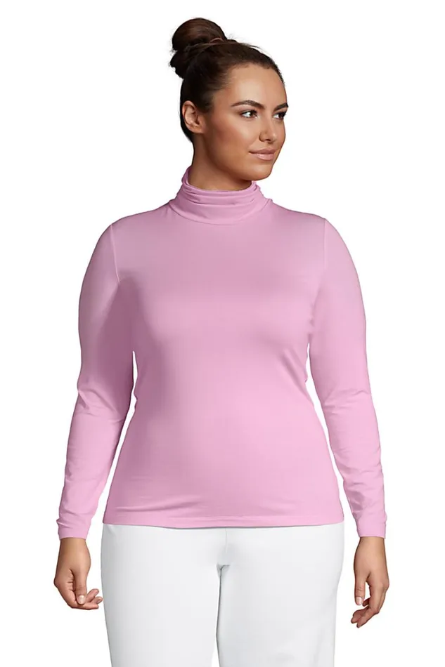Lands039 End Tops and Tees Women Plus Size Lightweight Fitted Long Sleeve Turtleneck Wild Blossom Lands039 End Tops and Tees Women Plus Size Lightweight Fitted Long Sleeve Turtleneck Wild Blossom