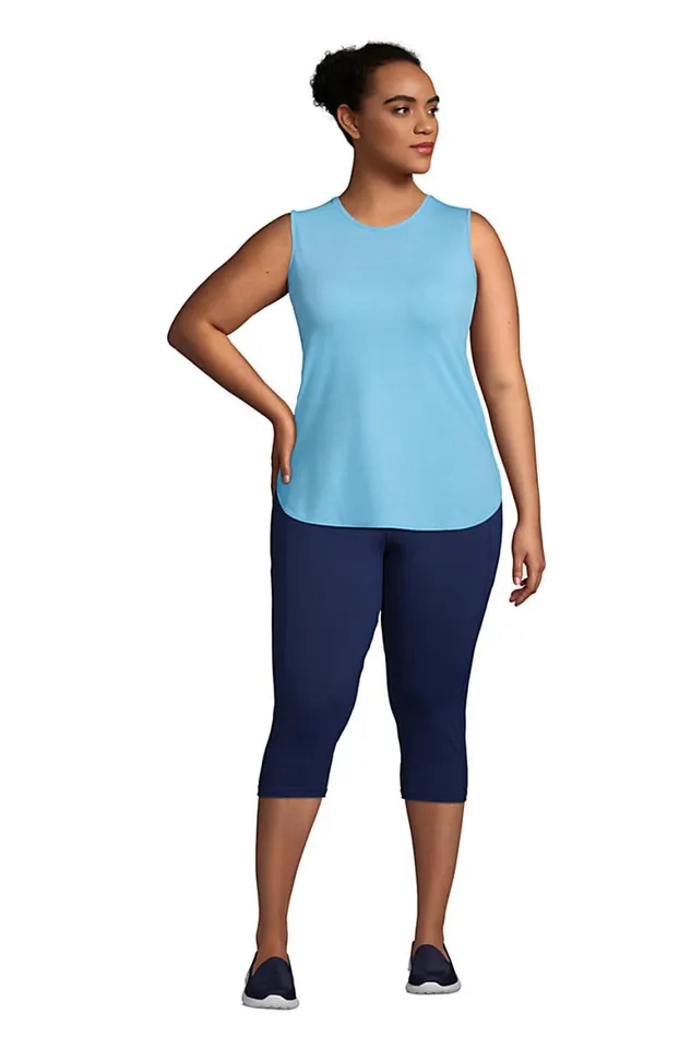 Lands039 End Tops and Tees Women Plus Size Moisture Wicking Upf Sun Crewneck Tunic Tank Top Black Pinstripe Lands039 End Tops and Tees Women Plus Size Moisture Wicking Upf Sun Crewneck Tunic Tank Top Black Pinstripe