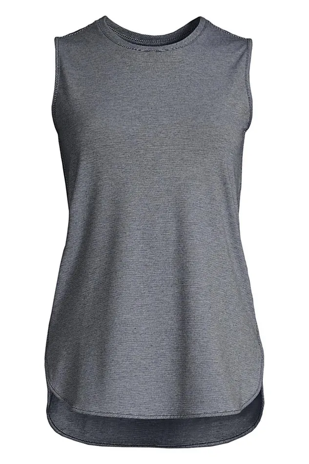 Lands039 End Tops and Tees Women Plus Size Moisture Wicking Upf Sun Crewneck Tunic Tank Top Black Pinstripe Lands039 End Tops and Tees Women Plus Size Moisture Wicking Upf Sun Crewneck Tunic Tank Top Black Pinstripe