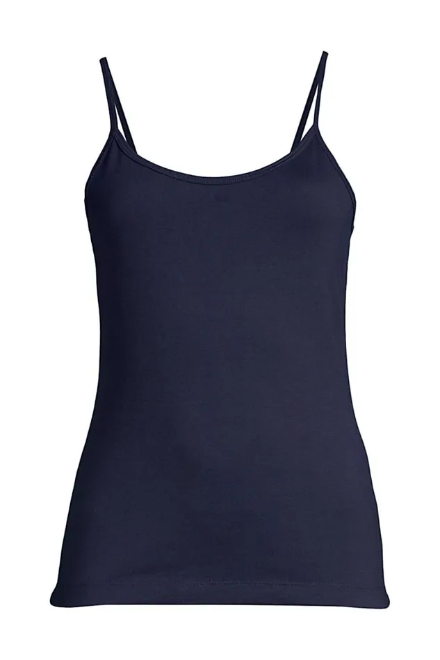 Lands039 End Tops and Tees Women Supima Cotton Camisole Radiant Navy Lands039 End Tops and Tees Women Supima Cotton Camisole Radiant Navy