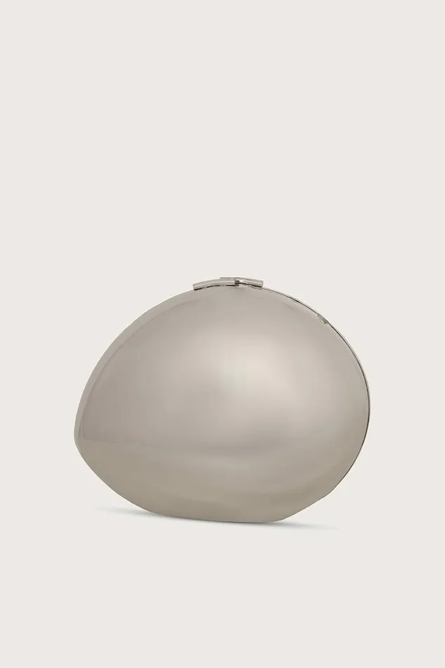 Lavish Alice Clutch Bags AMAYA Acrylic Pebble Clutch Bag In Silver Silver 8211 Women Lavish Alice Clutch Bags AMAYA Acrylic Pebble Clutch Bag In Silver Silver 8211 Women