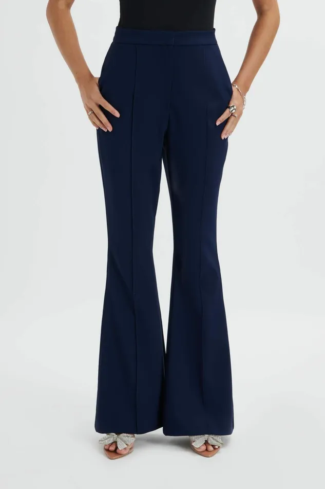 Lavish Alice Suiting EMELIE Fit and Flare Trousers In Navy Navy 8211 Women