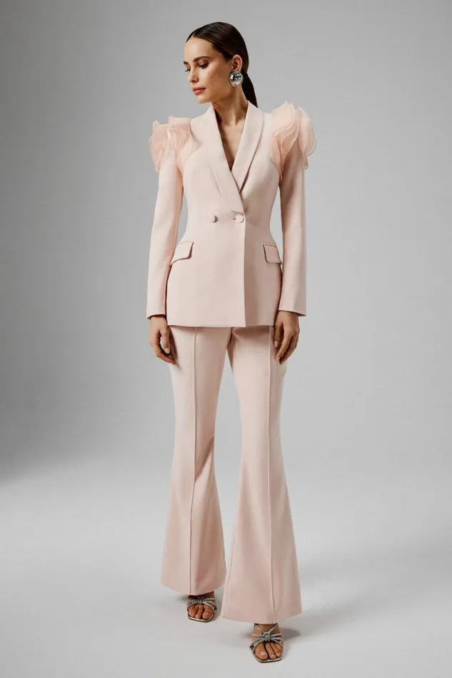 Lavish Alice Suiting EMELIE Tailored Fit And Flare Trousers In Light Pink Light Pink 8211 Women