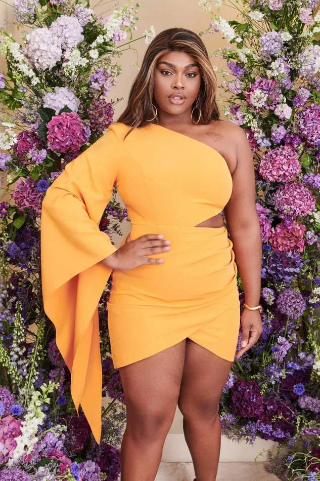Lavish Alice Wedding Guest RILEY Curve One Shoulder Cape Mini Dress In Mango Orange Mango Orange 8211 Women Lavish Alice Wedding Guest RILEY Curve One Shoulder Cape Mini Dress In Mango Orange Mango Orange 8211 Women