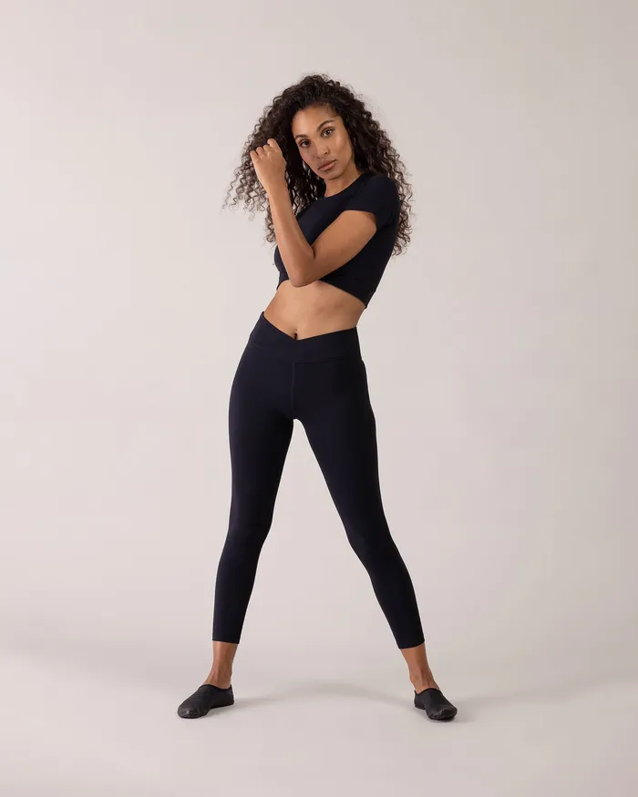 Leggings Adult Blocheverhold 78 Length Cross Over Legging Graphite Bloch Leggings Adult Blocheverhold 78 Length Cross Over Legging Graphite Bloch