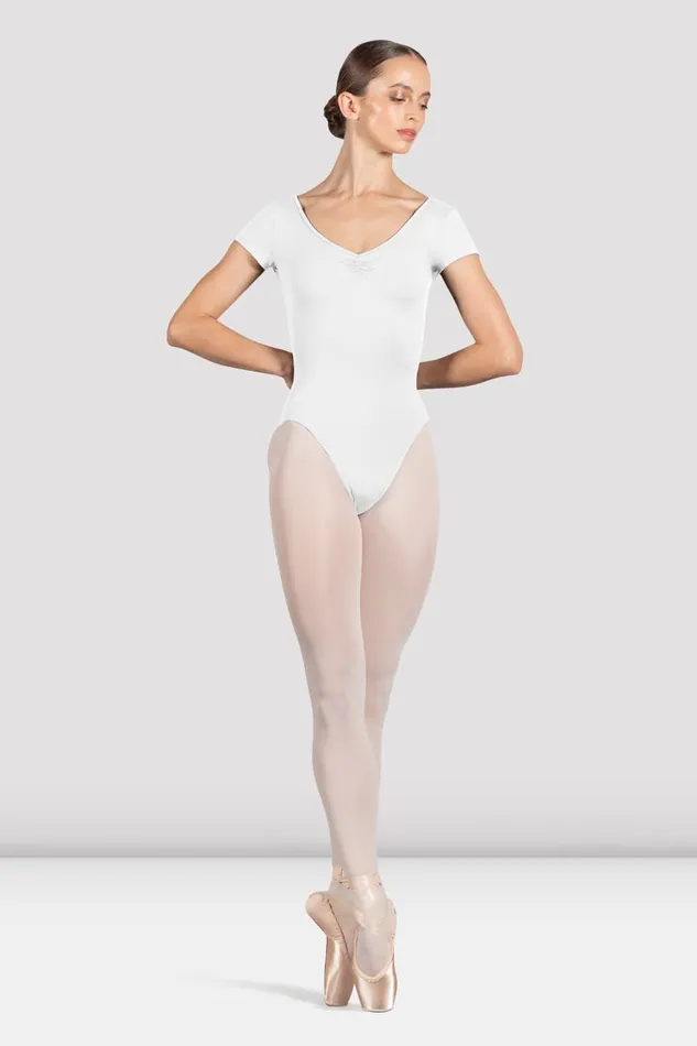 Leotards Bloch Adult Ladies Penny Cap Sleeve Leotard White