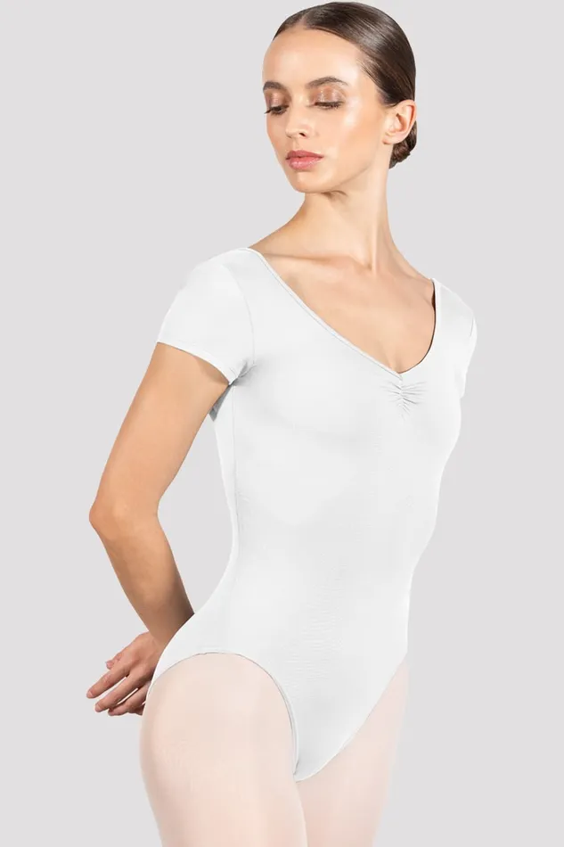 Leotards Bloch Adult Ladies Penny Cap Sleeve Leotard White