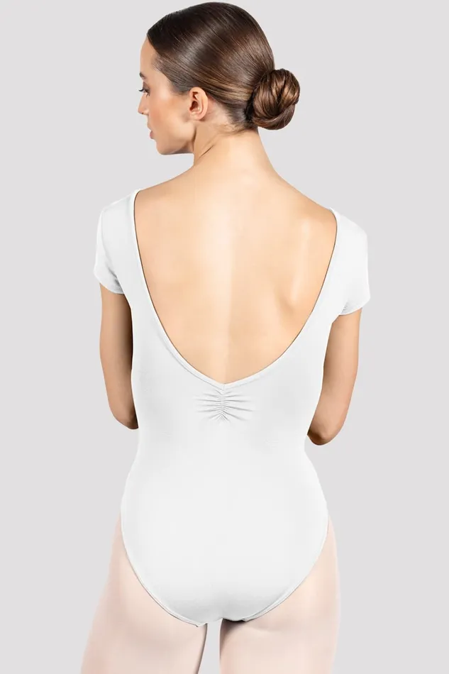 Leotards Bloch Adult Ladies Penny Cap Sleeve Leotard White