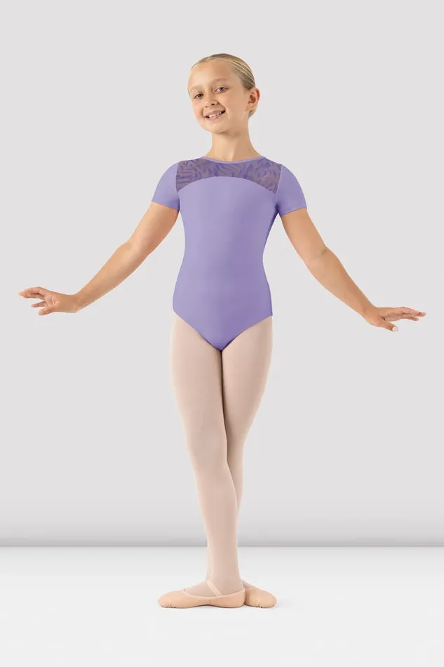 Leotards Bloch Children Girls Elsa Short Sleeve Leotard Lilac
