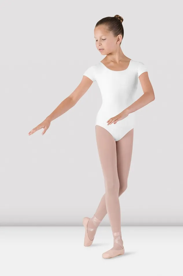 Leotards Children Bloch Girls Dujour Cap Sleeve Leotard White