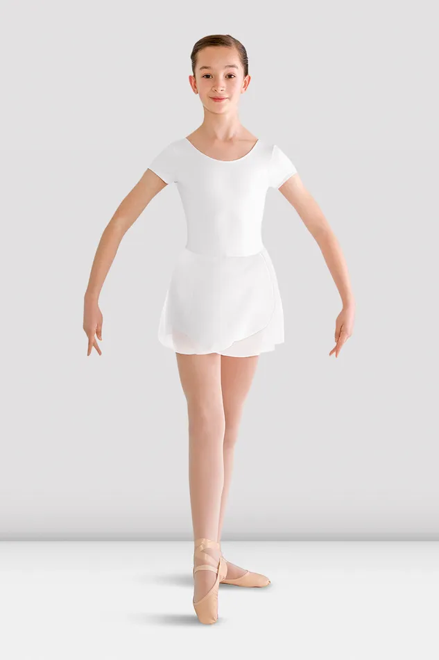 Leotards Girls Prisha Short Sleeve Skirted Leotard White Bloch Children