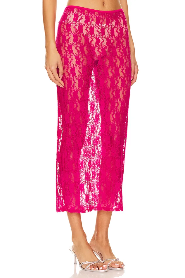 Lia Sheer Skirt Hot Pink Women Lovers and Friends Skirts Lia Sheer Skirt Hot Pink Women Lovers and Friends Skirts